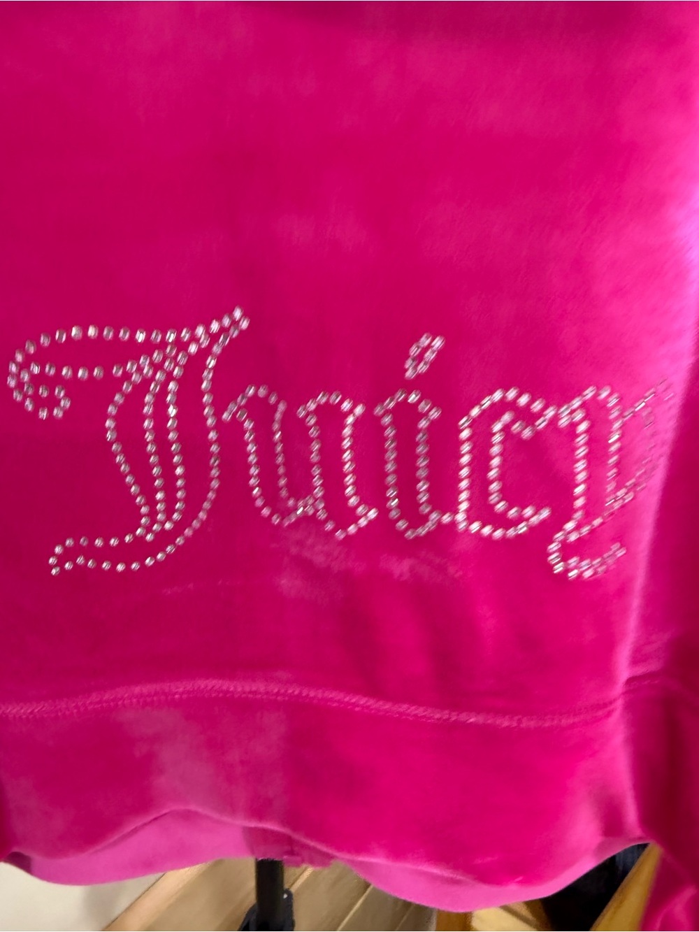 Juicy Couture Hot Pink Velour Zip Hoodie - Picture 3 of 9